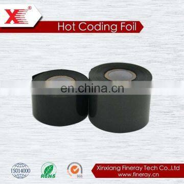 Professional manufacturer high quality black colour 25mm*122m hot stamping foil for