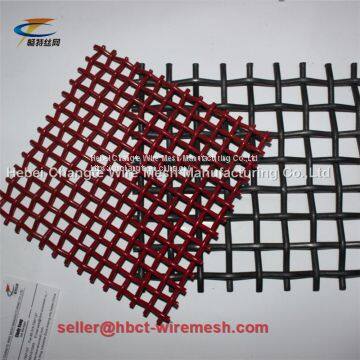 Red 65mn Woven Crimped Metal Screen Mesh photo-2