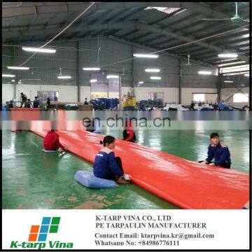PE TARP ORANGE COLOR - TRUCK COVERING TARP - 170 GSM - 5x20m - 200 SQM, TO JORDAN photo-2