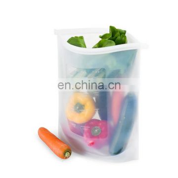 Reusable Giant Silicone Fresh Food Pouch,  Leakproof Food Bags for Vegetable