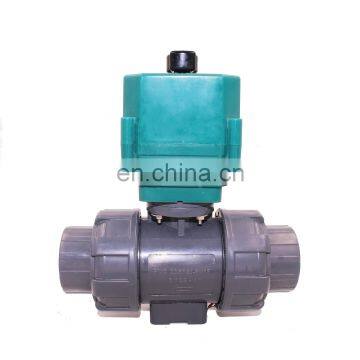 DN15 DN20 DN25 DN32 CTF-001 ss304 3 way motorized pvc valve 12v