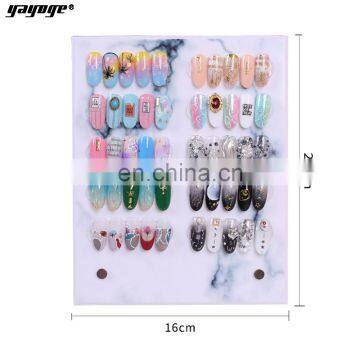 20*16CM Nail Art Practice Display Plastic DIY Nail Color Sample Polish Chart beauty salon equipment supplier