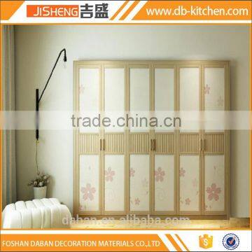 Flat pack louver door assembled wardrobe