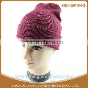 Polyester Plain Ski Custom Knit Skull Beanie