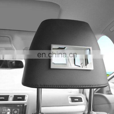 Car Stainless Steel Rearview /Makeup Mirror Sun Visor Cosmetic Mirror HD Stainless Steel Mirror Surface Size 150*80mm