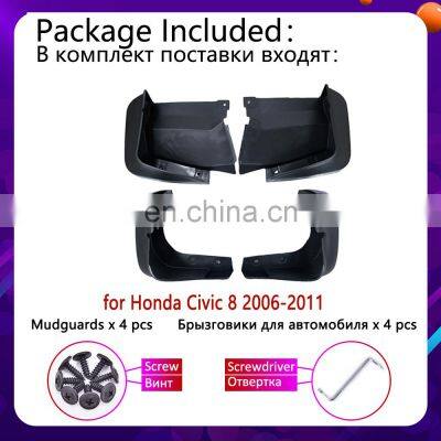4PCS for Honda Civic 8 2006 2007 2008 2009 2010 2011 Mudguards Mudflaps Fender Mud Flap Splash Guards Protect Rear Accessories