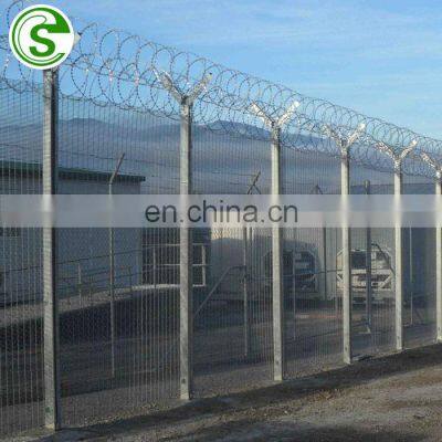 Nylofor 3D wire mesh fence security 358 fencing chain link airport fences with razor wire