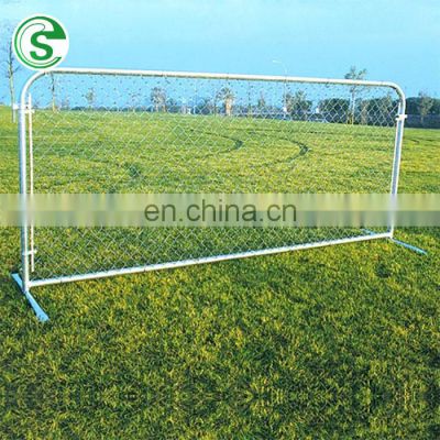 High quality 50*50mm construction site temporary fencing portable chain link mesh panel with base