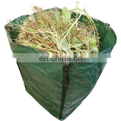 Round 100% Pp Green Garden Gardening Sacks pp Webbing Handle With x Stitching