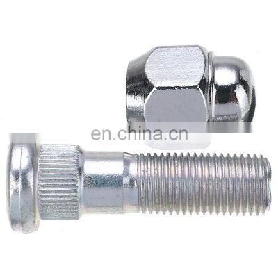 Wheelsky Popular Custom Bulge Acorn Chrome Plated Steel M14X1.5 Conical Seat Car Wheel Lug Nuts