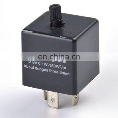 CF13 12V 3-Pin LED Adjustable Car Flasher Flash Relay For Turn Signal Light 40A photo-2
