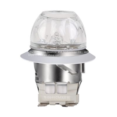 J&V High Temperature Steam Box Light Round Oven Lamp 25W with Waterproof Sealing Ring