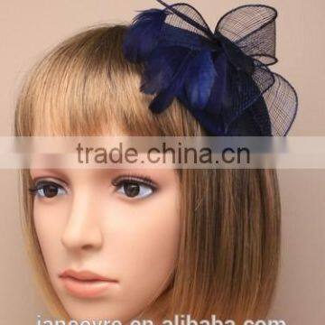 2015 New Coming Feather Fascinator Base Sinamay Hat photo-5