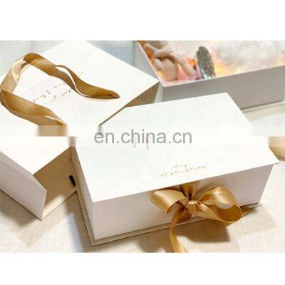 Magnet folding boxes with ribbons luxury gift boxes for gift packaging packaging boxes for clothes