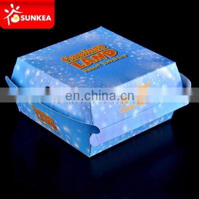 Custom Design Printed Cardboard Packing Kraft Paper Burger Box Food & Beverage Packaging Disposable UV Coating Varnishing Accept photo-5