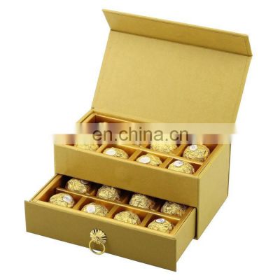 Luxury Chinese New Year Christmas double layer candy box chocolate gift boxes in cavities