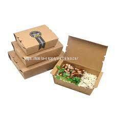 Eco friendly disposable kraft paper To Go Boxes Lunch Meal Containers