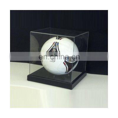 black base clear dome display box square acrylic football display case