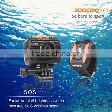 NOVATEK 96655 Chipset 60M Waterproof FULL HD 1080P WiFi Action Camera SooCoo S60 with 10M Waterproof 2.4GHz RF Remote Controller