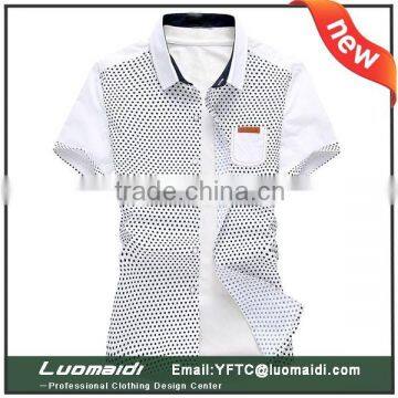 Plain shirts,casual banded collar shirts for men,Short sleeve cotton shirts