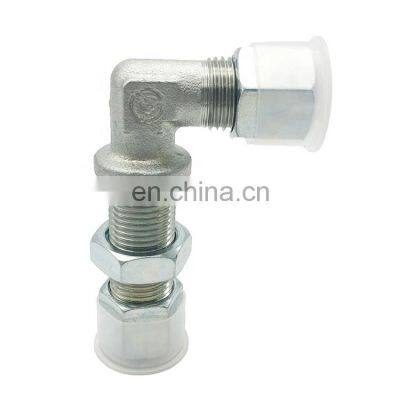 Hydraulic compression tube adapter hose fittings carbon steel equal elbow