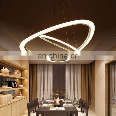 High Lumen Decorative Circle Hanging Light Modern Acrylic Vintage Color Changing Led Chandeliers Pendant Lights Lamp photo-2