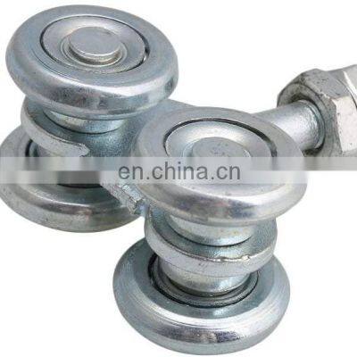 Steel two-wheel slide rail suspension cart silver sliding rail wheel suspension rod door rail wheel with nut