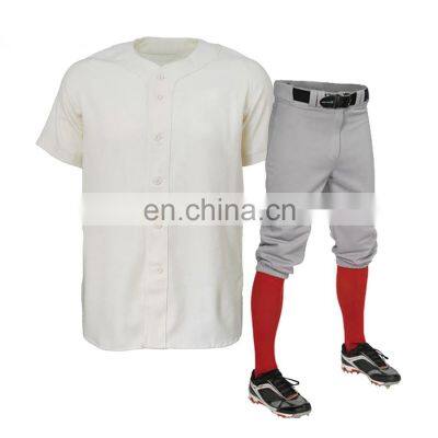 Softball Wear Cheap Blank Baseball Uniform Wholesale Top Quality Match Team Baseball Uniform Set