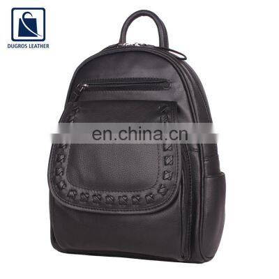 Factory Direct Sale Cotton Lining Material Zipper Closure Type Genuine Leather Unisex Backpack Bag at Competitive Price photo-2