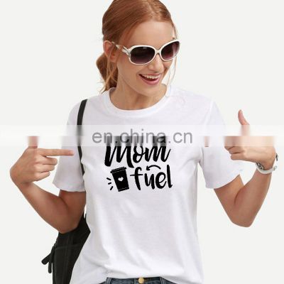 T Shirt Short Women's Women 100% Cotton Plain Custom T Shirt Printing Logo Over Sized Short Half Sleeve Drop Shoulder Women's