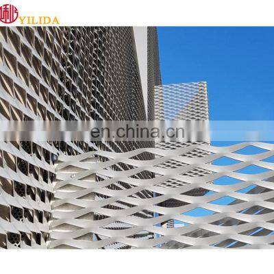 Aluminum curtain wall by expanded metal mesh with factory price