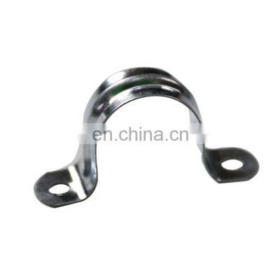 Heavy Duty Custom Different Sizes U Shape Stainless Steel Pipe Saddle Clip Punched Joint Clamp