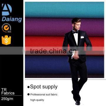 wholesale 250G cheap tr serge suit dyeing fabric with high quality in stock