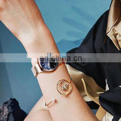 SINOBI Magnetic Clasp Women Wrist Watches S9796L Starry Sky Lady Watch Unique Cutting Glass Reloj Para Mujer photo-4