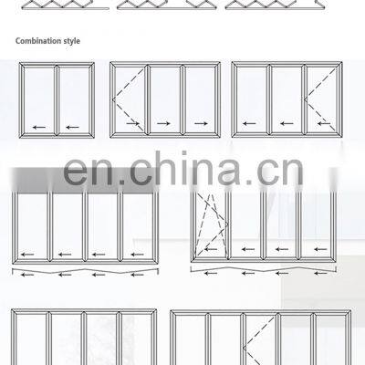 Folding Door Aluminum Frame Balcony Kitchen Sliding Bi-folding Doors Thermal Break Foldable Door AS2047 Certified photo-4