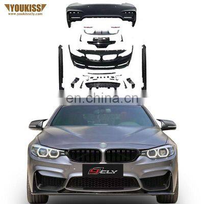 High Quality Auto Parts Body Kits For BMW F32 F33 F36 Modified M4 Front Rear Car Bumpers Side Skirt Flog Lamp Grille Rear Lips