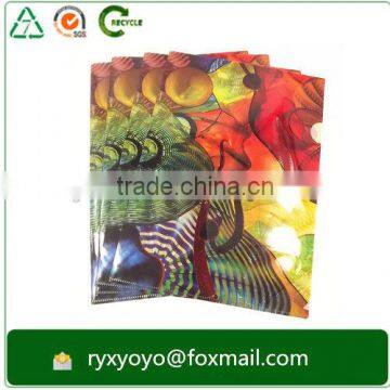 customzied pp L shape clear folder a4 size with CMYK printing