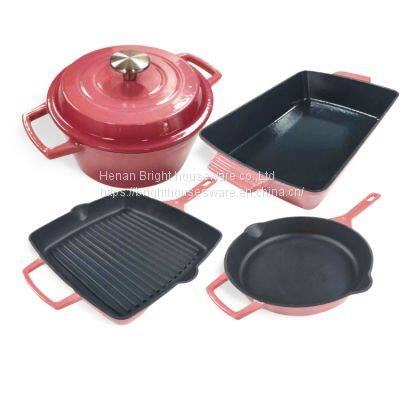 Enamel Cast Iron Cookware Thermal Casserole Dish With Round Loop Handle Cast Iron Cookware Supplier Enamel Cast Iron Casserole Enamel Cast Iron Dutch Oven Enamel Cast Iron Stock Pot Enamel Cast Iron Cookware Enamel Cast Iron Cocotte Enamel Cast-Iron Brais photo-2
