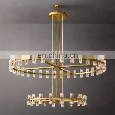 ARCACHON Modern Luxury Indoor Metal LED Round Two-Tier k9 Crystal Chandelier For Living Room Restaurant Hotel Home Decor photo-2