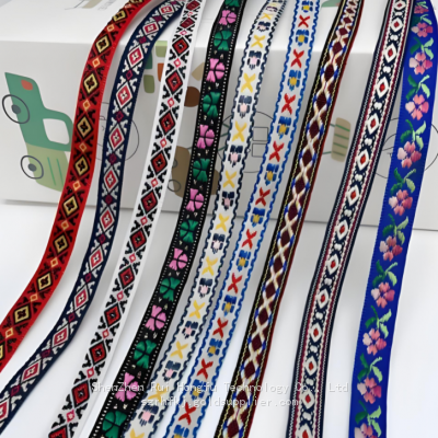 jacquard ribbon, herringbone tape