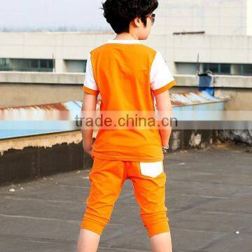 2015 Boy Sports Wear Plain T-Shirt and Sport Strip Pants / Wholesale Clothing Made in China Jiangxi photo-6