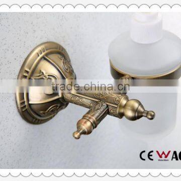 High quality antique brass bathroom wall soap dispenser