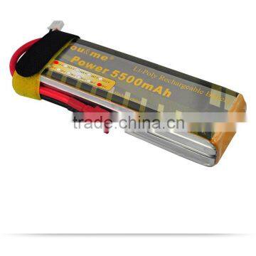 High Performance Rechargeable RC Battery Lipo Battery 5500mAh 7.4v 50C photo-5