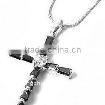 Rarity Black Rhinestone cross Pendant