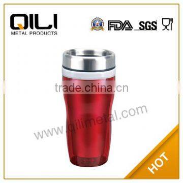 insulated double wall thermal plastic cup coffee mug