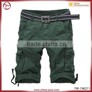 High quality classic style with belt men 6 pocket shorts