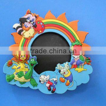 3d animal plastic round photo frame gift for children