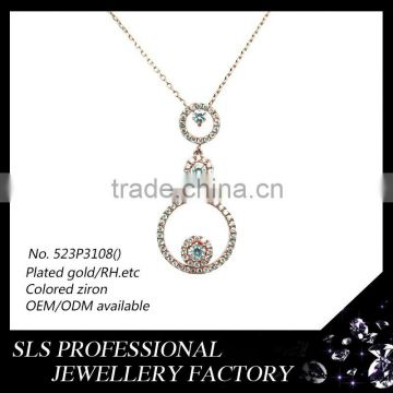 2014 fashion design NECKLACE 18k gold jewelry ROSE gold plated jewelry