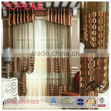 Fashion elegant top grade polyester embossing luxury turkish curtains