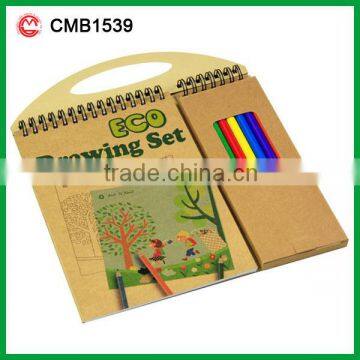 Kids Creative Colored Pencils with Spiral Drawing Notebook